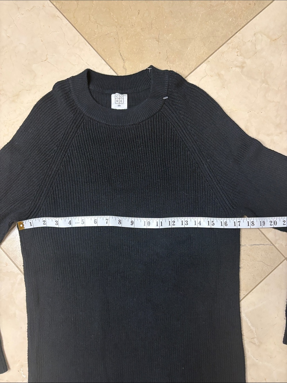 ⭐️ NWOT- Core Life Long Sleeve Black Knit Sweater Dress - size XS - Picture 5 of 6